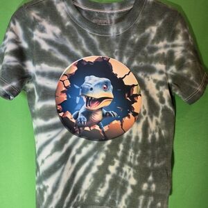 Garanimals Green and White Dinosaur Tie-Dye T-Shirt